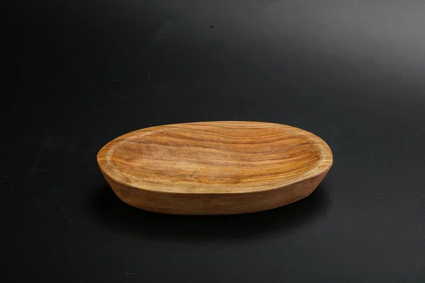 Cuenco Vacío Madera Para Cocina Aislada — Foto de Stock