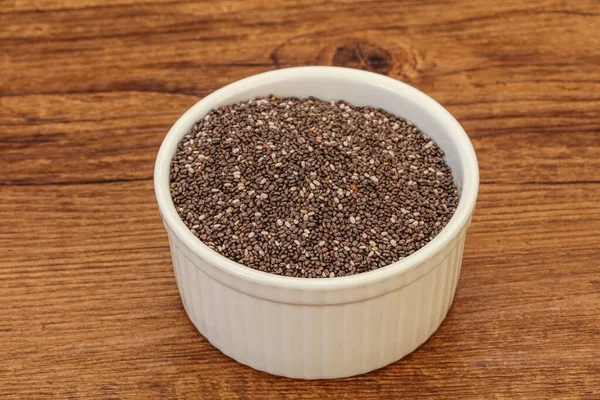 Seasoning Chia Seeds Heap Bowl — Stock Photo, Image