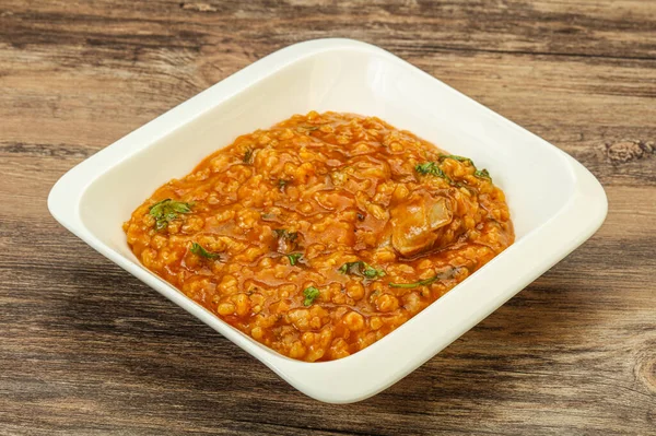 Sopa Tradicional Georgiana Kharcho Com Carne Especiarias — Fotografia de Stock