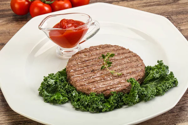 Escalope Bœuf Savoureux Grillé Pour Hamburger — Photo