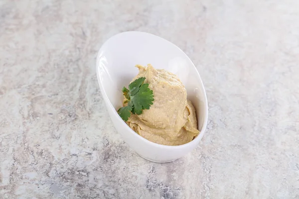 Cuisine Végétalienne Hummus Juif Traditionnel Huile Olive — Photo