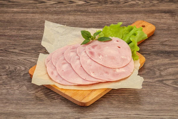 Aufgeschnittener Schweinefleisch Snack Über Bord — Stockfoto