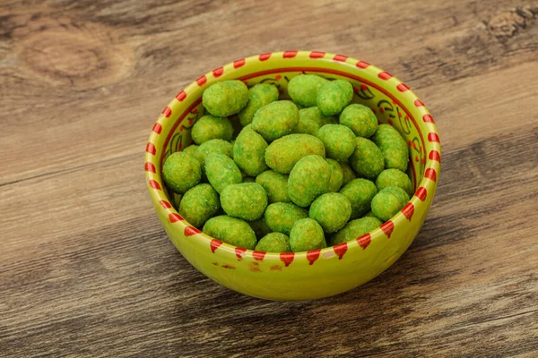 Picante Wasabi Maní Merienda Tazón —  Fotos de Stock