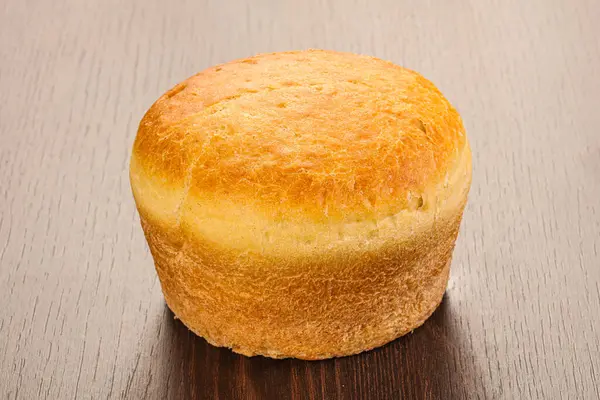 Gorący Smaczny Okrągły Chleb Domowej Roboty — Zdjęcie stockowe