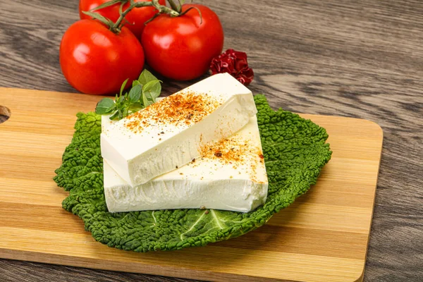 Feta Greca Formaggio Morbido Insalata — Foto Stock