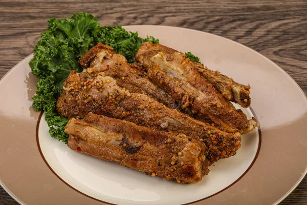 Stewed Pork Ribs Spices Herbs — Stock Photo, Image