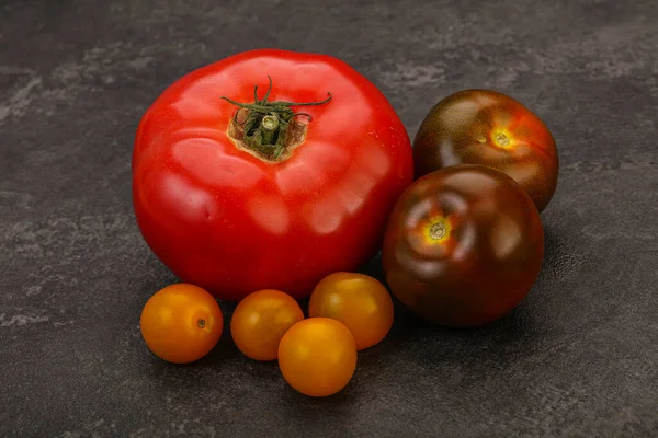 Mistura Madura Tomate Vermelho Amarelo Cumato — Fotografia de Stock