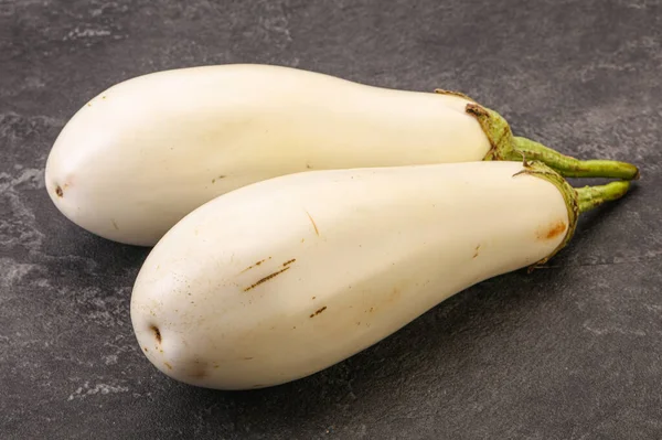 Ripe Tasty White Organic Eggplant Aubergine — Stock Photo, Image