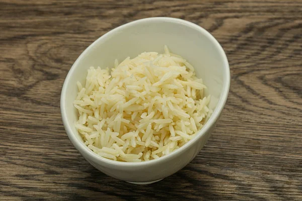 Steamed Indian Basmati Rice Bowl — Stock Photo, Image