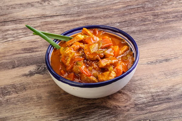 Gulash Carne Con Verduras Salsa — Foto de Stock