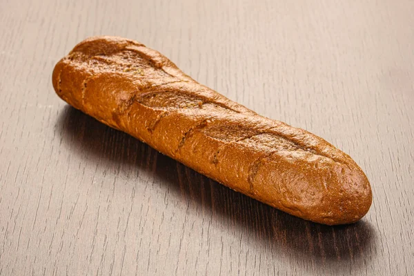 Crosta Saborosa Baguete Sobre Bordo Isolado — Fotografia de Stock