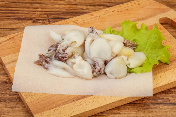 Raw Seafood Cuttlefish Cooking Board — Stock Photo, Image