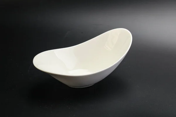 White Proclean Bowl Serving Black — Stock Photo, Image