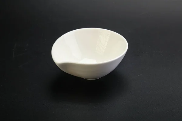 White Proclean Bowl Serving Black — Stock Photo, Image