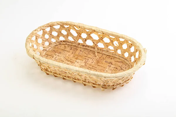 Natural Wicker Tableware Serving Kitchen — Stock Photo, Image