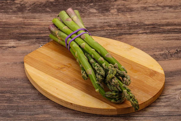 Cucina Vegana Cumulo Asparagi Crudi Cucinare — Foto Stock