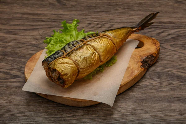 Gerookte Smakelijke Makreel Vis Snack Overboord — Stockfoto