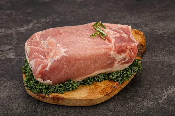 Raw Pork Meat Piece Cooking — Stock Photo, Image