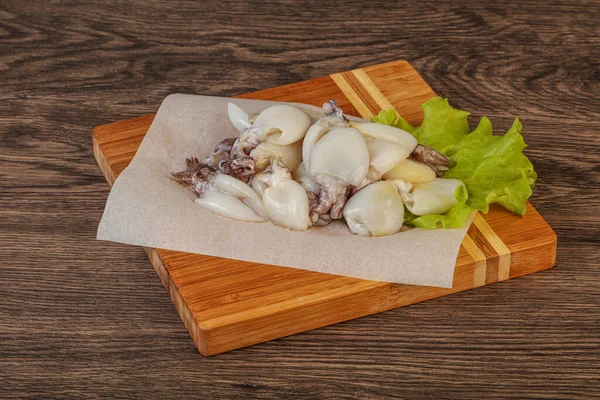 Raw Seafood Cuttlefish Cooking Board — Stock Photo, Image