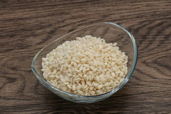 Arroz Arborio Italiano Cru Para Risotto — Fotografia de Stock