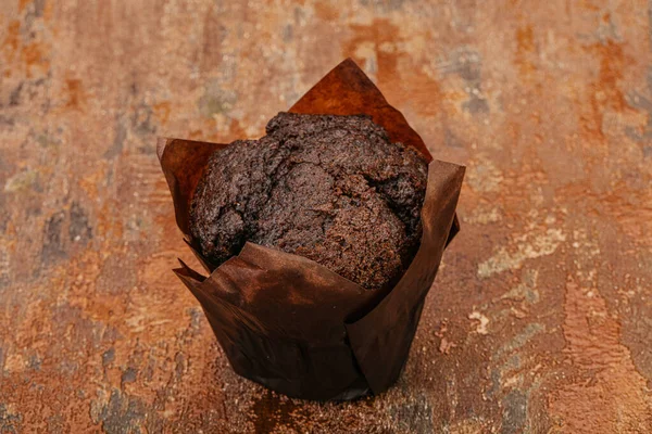 Savoureux Gâteau Muffin Chocolat Sucré — Photo