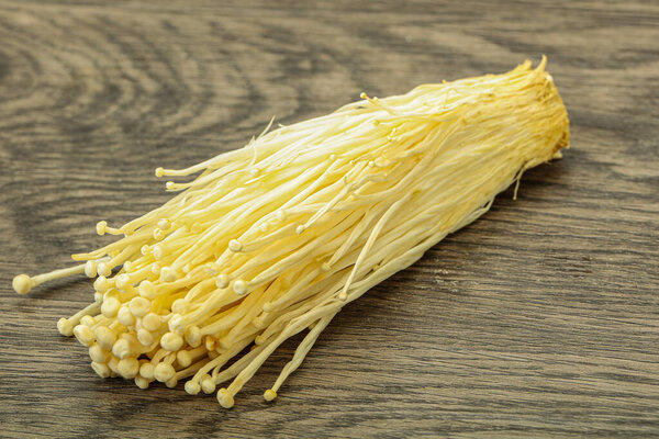 Superfood - Raw Enoki mushrooms Asian cuisine
