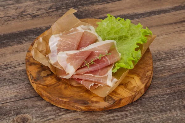Snack Italiano Carne Cerdo Prosciutto Bordo — Foto de Stock