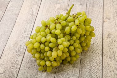 Arka planda tatlı yeşil üzüm dalı