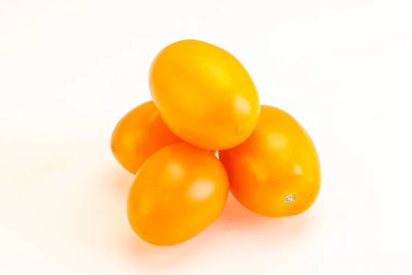 Haufen Reifer Frischer Gelber Tomaten — Stockfoto