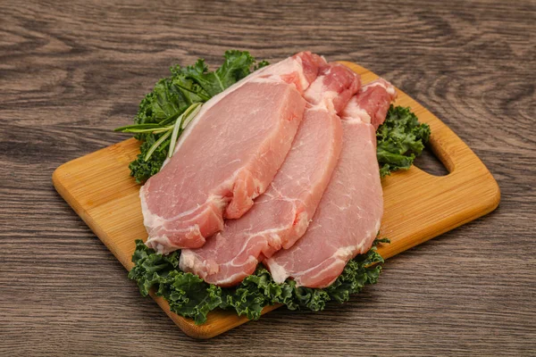 Rohes Schweinefleischsteak Zum Kochen — Stockfoto