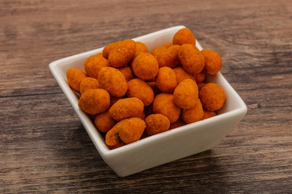 Spicy Bbq Peanut Heap Bowl — Stock Photo, Image