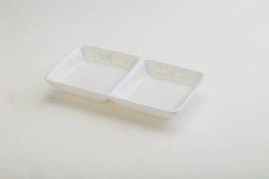 İzole edilmiş servis için beyaz leke kasesi