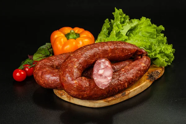 Natürliche Fleischwurst Mit Hackfleisch Und Wurst — Stockfoto