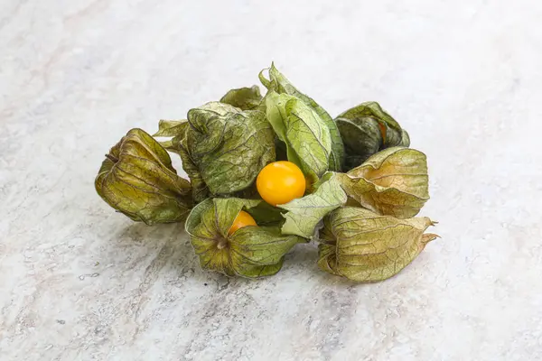 Baya Madura Sabrosa Physalis Para Servir Postre —  Fotos de Stock