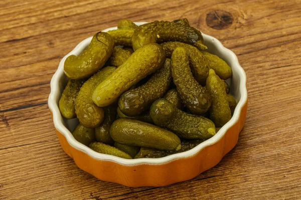 Pickled Young Gherkin Bowl — Stock Photo, Image