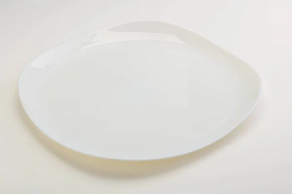 White Proclean Plate Serving Isolated — Stock Photo, Image
