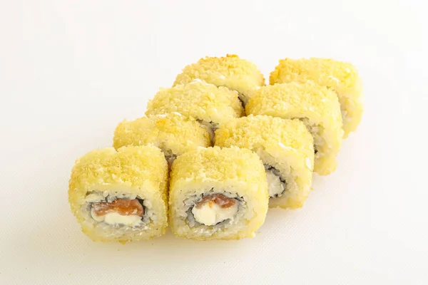 Cozinha Japonesa Rolo Tempura Com Peixe — Fotografia de Stock