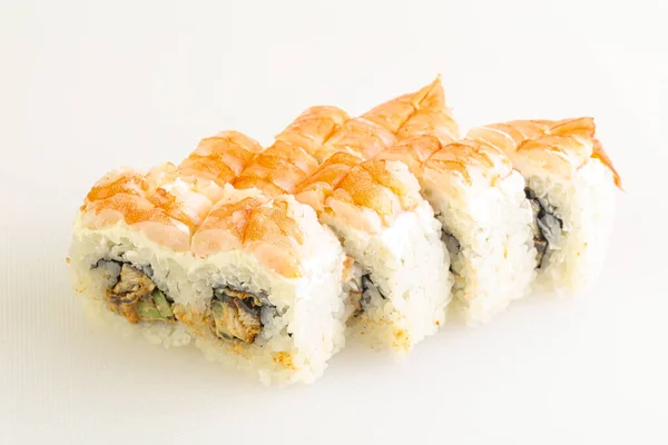 Rollo Tradicional Japonés Con Gambas Nori — Foto de Stock