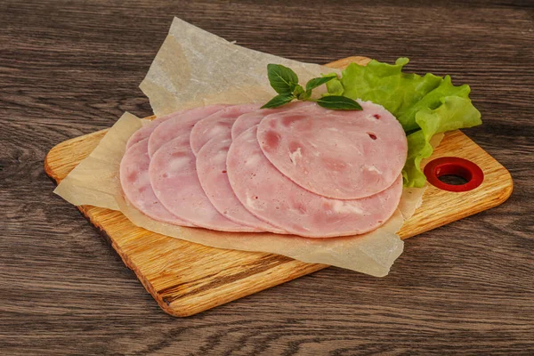 Aufgeschnittener Schweinefleisch Snack Über Bord — Stockfoto