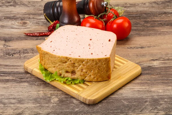 Hembakat Traditionellt Kött Limpa Bit — Stockfoto