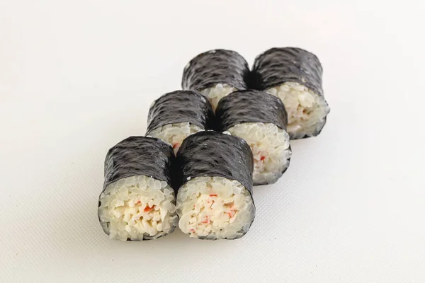 Rouleau Traditionnel Japonais Crabe Surimi Riz — Photo