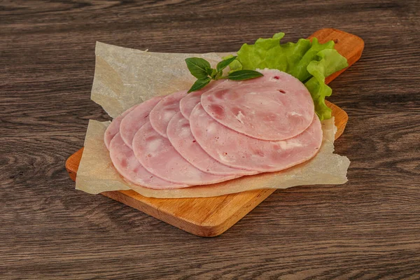 Slised Ham Pork Snack Board — Stock Photo, Image