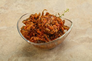 Domates soslu konserve ançüez.