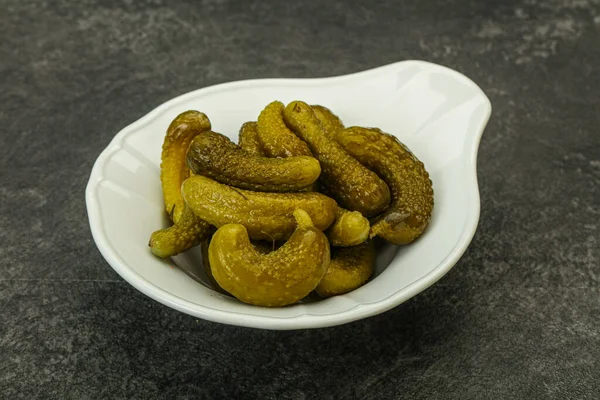 Pickled Young Gherkin Bowl — Stock Photo, Image