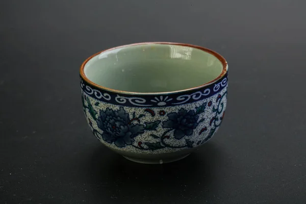 Çay Için Boş Çin Bardağını Temizle — Stok fotoğraf