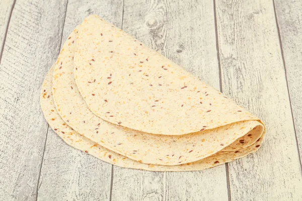 Cuisine Mexicaine Tortilla Pain Épais Avec Des Céréales — Photo