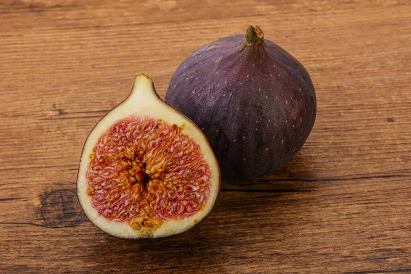 Dulce Rebanada Púrpura Higo Fruta — Foto de Stock