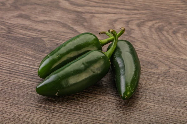 Groene Rauwe Pittige Jalapeno Peper Hoop — Stockfoto