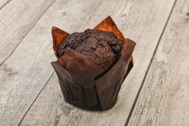 Lezzetli tatlı çikolatalı kek aperatifi.