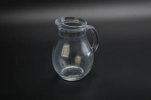 Empty Glass Jug Liquid Isolated — Stock Photo, Image